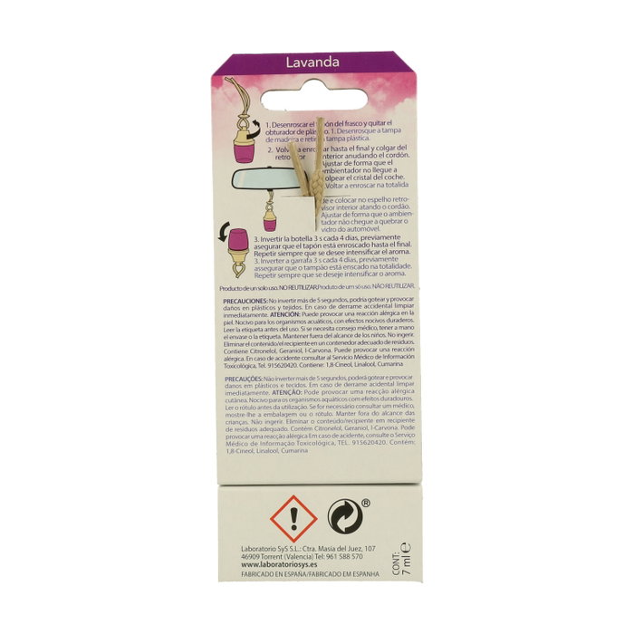 Laboratorio SYS Ambientador Coche Style Lavanda 7ml