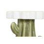 DKD Home Decor Mesita Auxiliar Magnesia con Diseño Floral Blanco y Verde