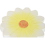 DKD Home Decor Mesita Auxiliar Magnesia con Diseño Floral Blanco y Verde
