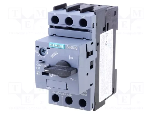 Siemens 3RV20111HA10 Interruptor de Protección de Motor S00 5,5-8A Class10 Conexión de Tornillo Siemens 3RV20111HA10 Interruptor de Protección de Motor S00 5,5-8A Class10 Conexión de Tornillo
