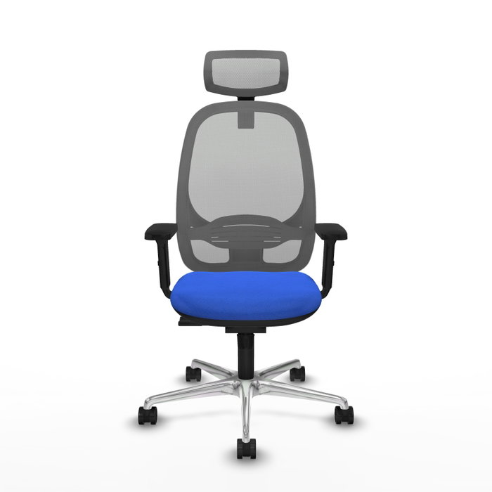 PIQUERAS Y CRESPO Silla de oficina Cilanco con mecanismo Sincro, Azul y Gris