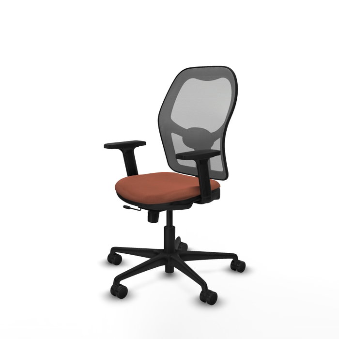 PIQUERAS Y CRESPO Silla de oficina Jorquera con mecanismo Sincro/Traslack, Tela Marrón y Malla Gris PIQUERAS Y CRESPO Silla de oficina Jorquera con mecanismo Sincro/Traslack, Tela Marrón y Malla Gris