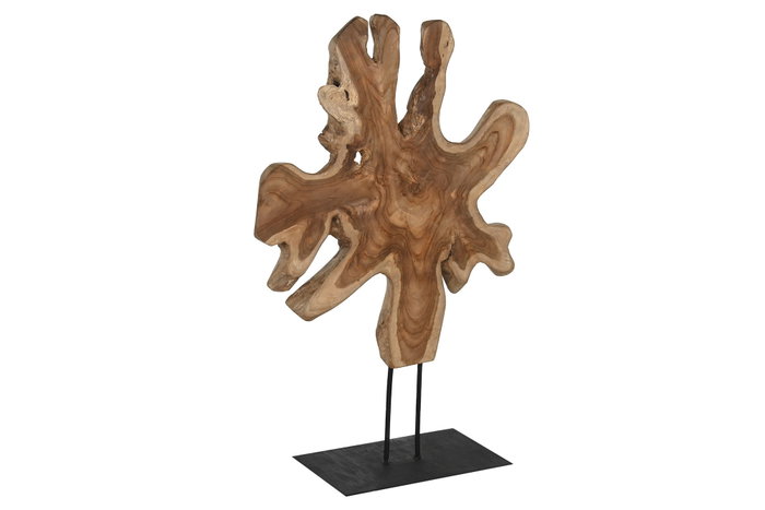 DKD Home Decor Figura Teca e Hierro Pieza Unica 52x37x94 cm