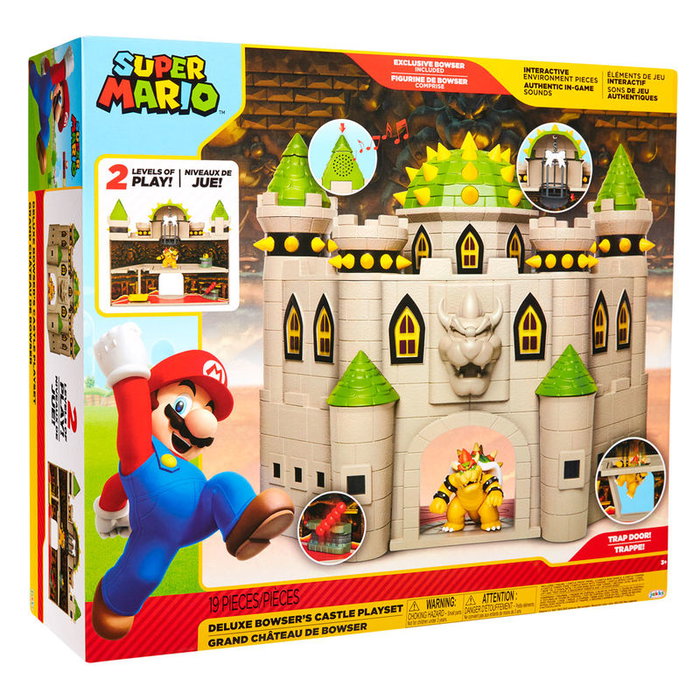 JAKKS PACIFIC Playset Castillo Bowser Deluxe Mario Bros Juguete 50 cm