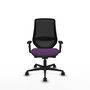 PIQUERAS Y CRESPO Silla de oficina Mardos con mecanismo Sincro/Traslack Morado y Negro