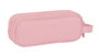 Safta Portatodo Doble Basic Rosa 21x8x6cm