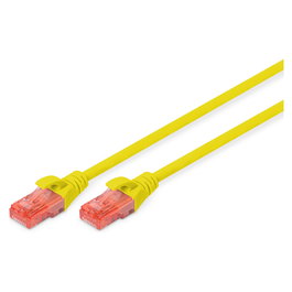 Digitus Cable de Red RJ45 U/UTP Cat6 3m Amarillo con Protector de Palanca