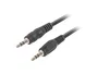 Lanberg CA-MJMJ-10CC-0020-BK Cable de Audio Estéreo Jack 3.5mm Macho a Jack 3.5mm Macho 2 Metros Longitud Negro