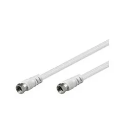 Goobay Cable Coaxial Mercodan RG59 2.5m - 2 Conectores RG59 Hembra, Color Blanco, Referencia Mercodan RG59