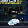 The G-Lab KULT-OXYGEN Ratón gaming con cable, RGB, 12800 DPI, Blanco