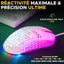 The G-Lab KULT-OXYGEN Ratón gaming con cable, RGB, 12800 DPI, Blanco