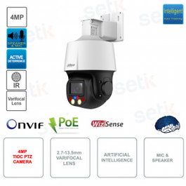 Dahua Technology SD3E405DB-GNY-A-PV1 Cámara IP de Seguridad 4MP Exterior/Interior PTZ con Zoom Óptico 5x, Visión Nocturna 50m, IP66