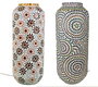 DKD Home Decor Lámpara de Sobremesa de Cristal con Mosaico de Flores, Multicolor y Blanco