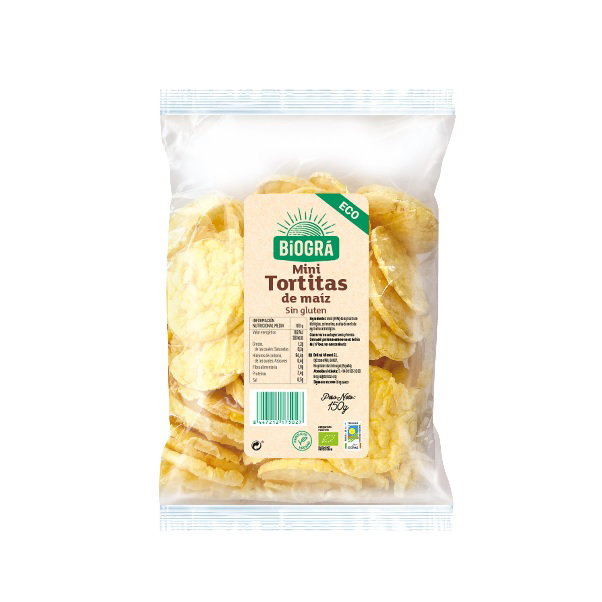 BIOGRA Mini Tortitas de Maíz 150g Bio Sin Gluten Vegan