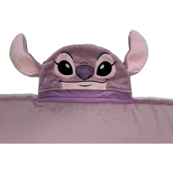 Stitch Manta polar con capucha 3D - Lilo & Stitch - Ángel - 120 x 150 cm