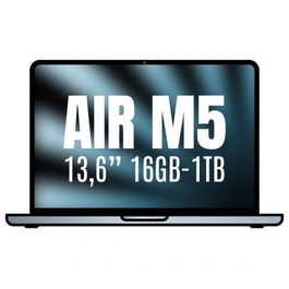 Apple MacBook Air 13,6 Pulgadas Laptop con Chip M5 (10-Core CPU, 16GB RAM, 1TB SSD, 10-Core GPU) Color Azul - Modelo MDHJ4Y/A