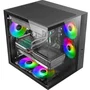 Mars Gaming Caja Gaming Semitorre MCV-ONE ATX Compacta con Doble Cristal Templado, Ventilador FRGB 120mm y Estructura Doble Cámara, Compatible con Refrigeración Líquida