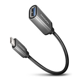 Axagon RUCM-AFAC Adaptador de cable USB-C 3.2 Gen 1 a USB-A, negro - 0,2m