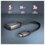 Axagon RUCM-AFAC Adaptador de cable USB-C 3.2 Gen 1 a USB-A, negro - 0,2m