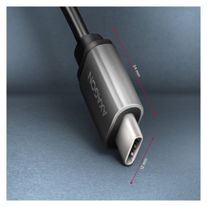 Axagon RUCM-AFAC Adaptador de cable USB-C 3.2 Gen 1 a USB-A, negro - 0,2m