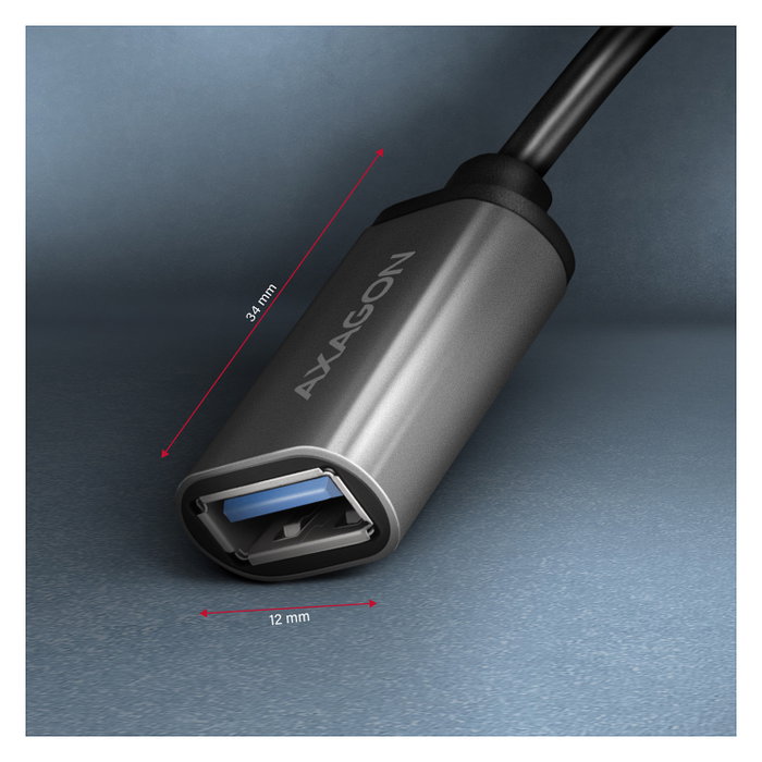 Axagon RUCM-AFAC Adaptador de cable USB-C 3.2 Gen 1 a USB-A, negro - 0,2m