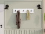 Hanah Home Gancho de Pared Blanco, 80 cm ancho x 17 cm alto x 1.8 cm profundidad, Tablero de Partículas Melamina