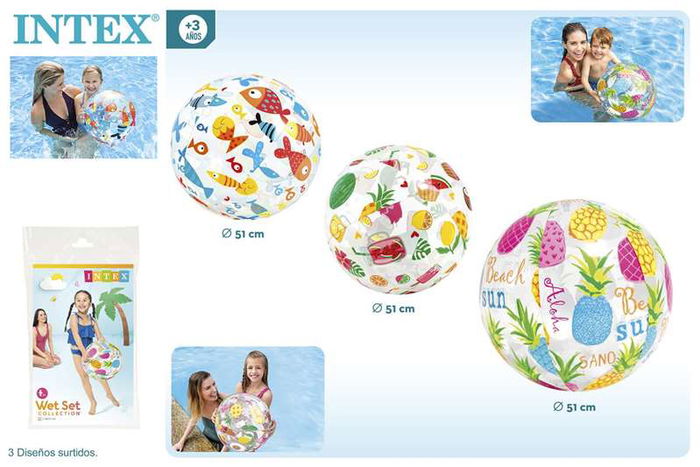 Intex Pelota Hinchable 51 cm 3 Modelos Surtidos PVC para +3 Años