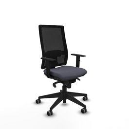PIQUERAS Y CRESPO Silla de oficina Horna con mecanismo Sincro, Gris oscuro y Negro