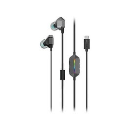 Lenovo Legion E510 Auriculares Gaming Intraaurales Alámbricos USB-C con Sonido Surround Virtual 7.1, Micrófono Integrado y Retroiluminación RGB, Gris