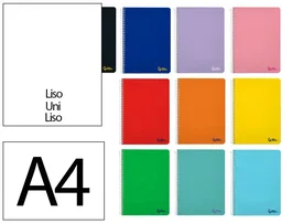 Liderpapel Cuaderno Espiral Smart A4 Liso Tapa Blanda