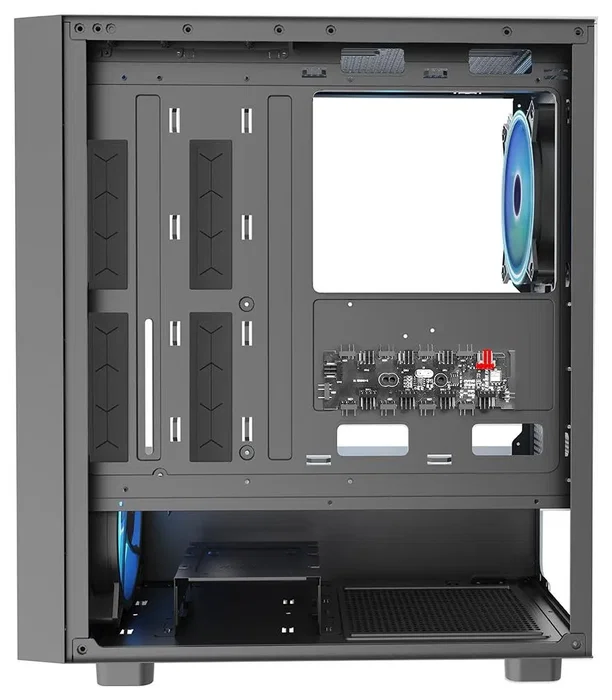 Modecom Breeze ARGB Flow, chasis torre media ATX, cristal templado, 4 ventiladores ARGB 140 mm, negro