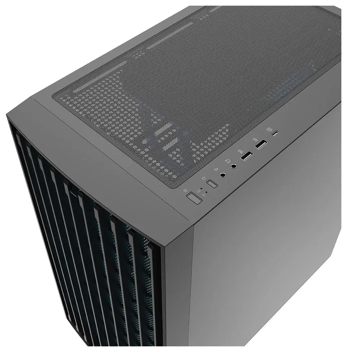 Modecom Breeze ARGB Flow, chasis torre media ATX, cristal templado, 4 ventiladores ARGB 140 mm, negro