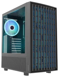 Modecom Breeze ARGB Flow, chasis torre media ATX, cristal templado, 4 ventiladores ARGB 140 mm, negro