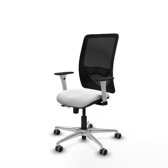 PIQUERAS Y CRESPO Silla de oficina Zulema con mecanismo Sincro/Traslack, Blanco/Negro PIQUERAS Y CRESPO Silla de oficina Zulema con mecanismo Sincro/Traslack, Blanco/Negro