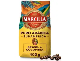 Marcilla Café en Grano Superior Puro Arábica 100% - Origen Brasil y Colombia - Paquete 400 g