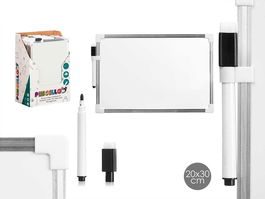 Pincello Pizarra Magnética de Aluminio Blanca 20 x 30 cm (Set de 12)