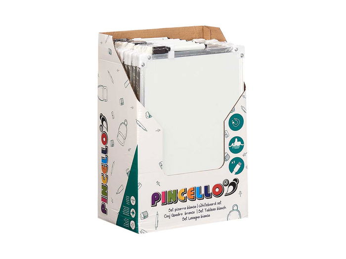 Pincello Pizarra Magnética de Aluminio Blanca 20 x 30 cm (Set de 12)