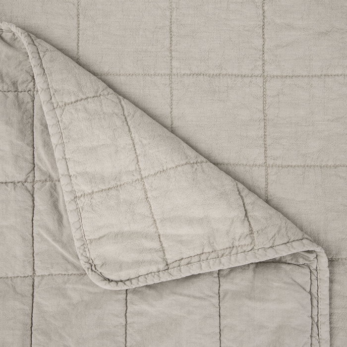 DKD Home Decor Colcha de Lino 180x260 Beige Lavada a la Piedra