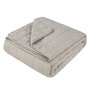 DKD Home Decor Colcha de Lino 180x260 Beige Lavada a la Piedra