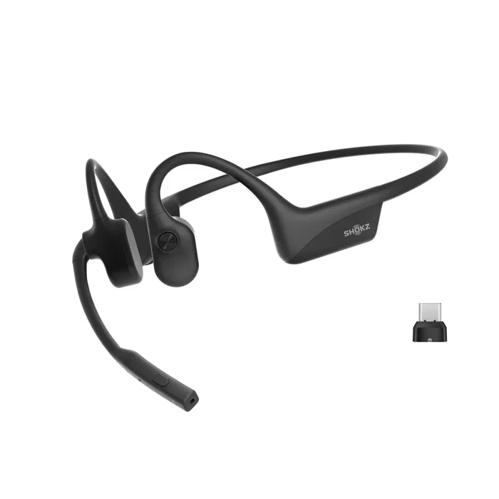 Shokz OpenComm2 UC 2025 Upgrade Auriculares con Micrófono Inalámbricos Conducción Ósea para Oficina IP55 Negro con Receptor USB-C Shokz OpenComm2 UC 2025 Upgrade Auriculares con Micrófono Inalámbricos Conducción Ósea para Oficina IP55 Negro con Receptor USB-C