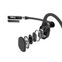 Shokz OpenComm2 UC 2025 Upgrade Auriculares con Micrófono Inalámbricos Conducción Ósea para Oficina IP55 Negro con Receptor USB-C
