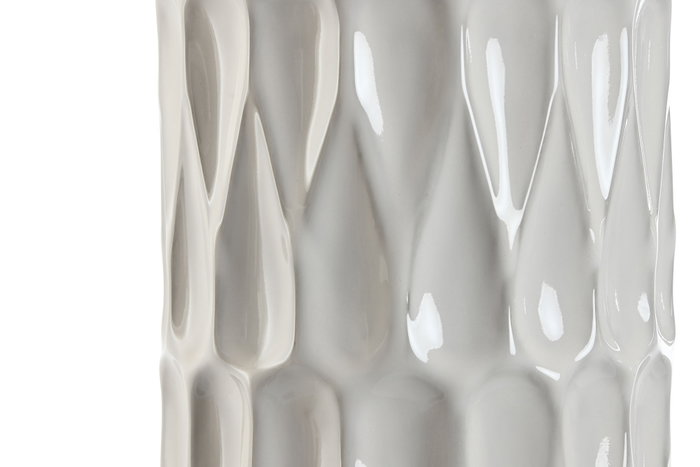 DKD Home Decor Lámpara de Sobremesa de Porcelana y Algodón Blanco 40x40x69 cm