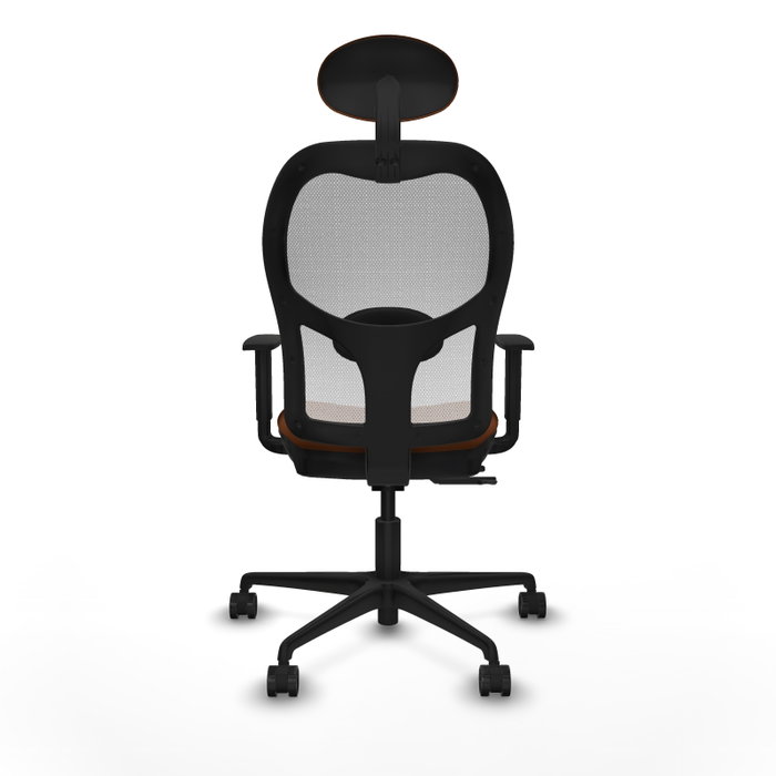 PIQUERAS Y CRESPO Silla de oficina Jorquera Marrón y Blanco con mecanismo Sincro/Traslack PIQUERAS Y CRESPO Silla de oficina Jorquera Marrón y Blanco con mecanismo Sincro/Traslack