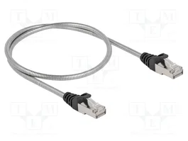 DELOCK Patch cord Cat 6a U/FTP RJ45 0,5 m Plata