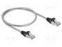 DELOCK Patch cord Cat 6a U/FTP RJ45 0,5 m Plata