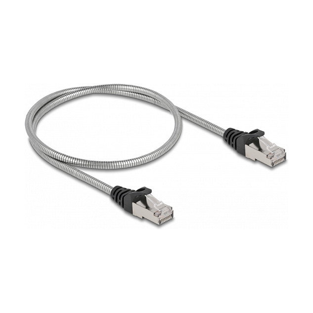DELOCK Patch cord Cat 6a U/FTP RJ45 0,5 m Plata DELOCK Patch cord Cat 6a U/FTP RJ45 0,5 m Plata