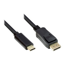 GoodConnections Adaptador de cable USB-C a DisplayPort 1.2, 3 m, Negro