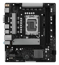 ASRock Placa base H810M-X - Chipset Intel H810, Socket LGA 1851 (V1) para Intel Core Ultra (Serie 2), microATX, DDR5 hasta 128GB, Audio 7.1, Ethernet 2.5Gb