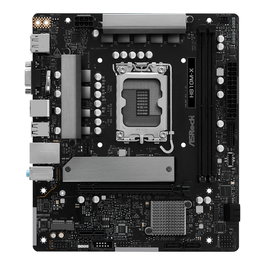 ASRock H810M-X Placa Base Intel H810 mATX - Socket LGA 1851 para Intel Core Ultra Series 2, DDR5 128GB, 2.5GbE LAN, HDMI, DisplayPort 1.4, M.2, SATA III, Windows 11
