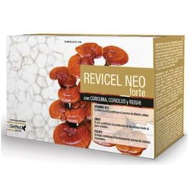 DIETMED Revicel Neo 30Amp. - Complemento con Cúrcuma, Reishi, Cordyceps, Coriolus, Vitaminas B12, D y Zinc. Modulador celular y antioxidante.